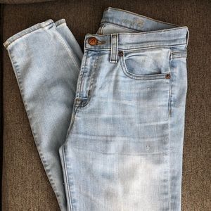J. Crew Light Wash Toothpick Jeans